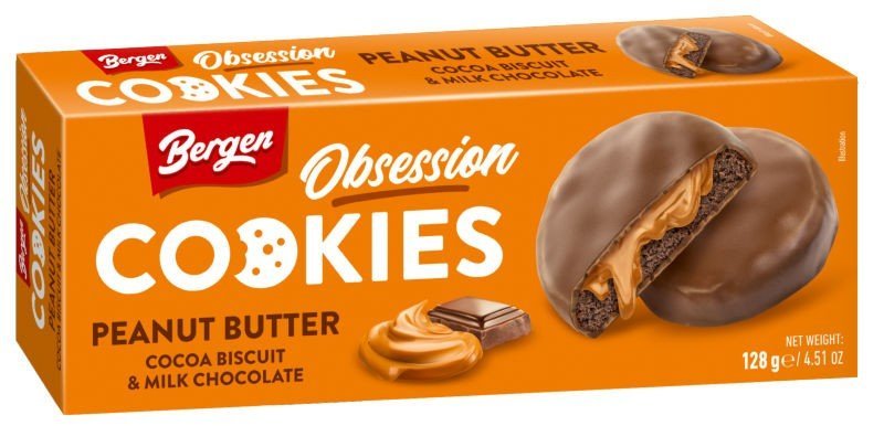 Bergen Cookies Peanut Butter 128g - Snack Shark