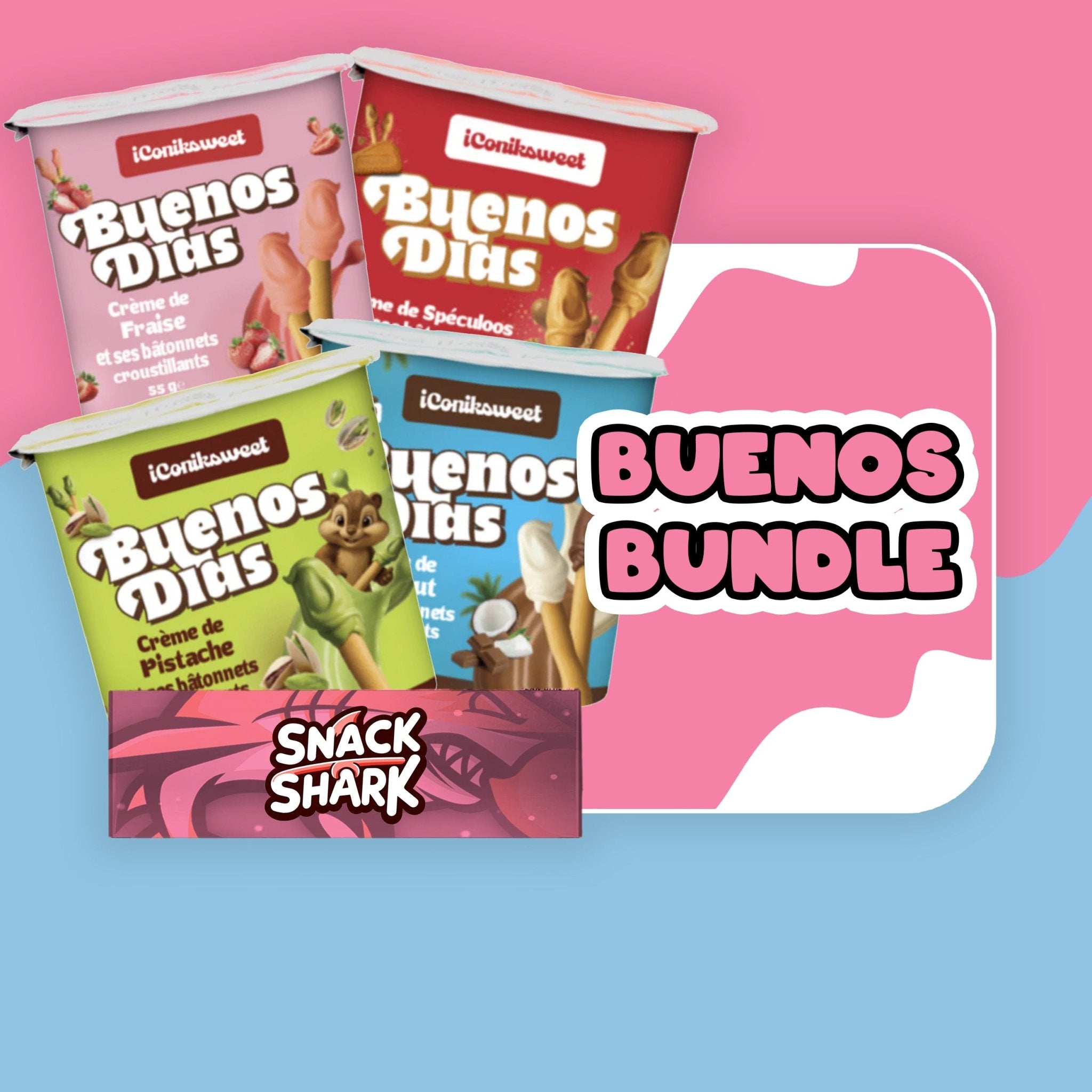 Buenos Días Bundle 🌞 – 4 Sorten Waffelsticks mit Cremefüllung - Snack Shark