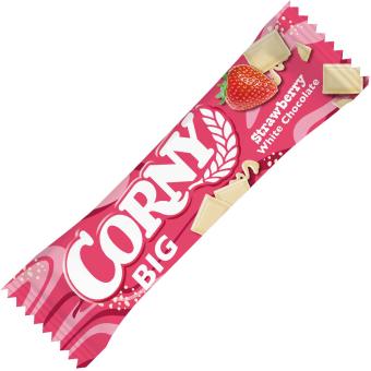 Corny Big Strawberry White Chocolate 40g - Snack Shark