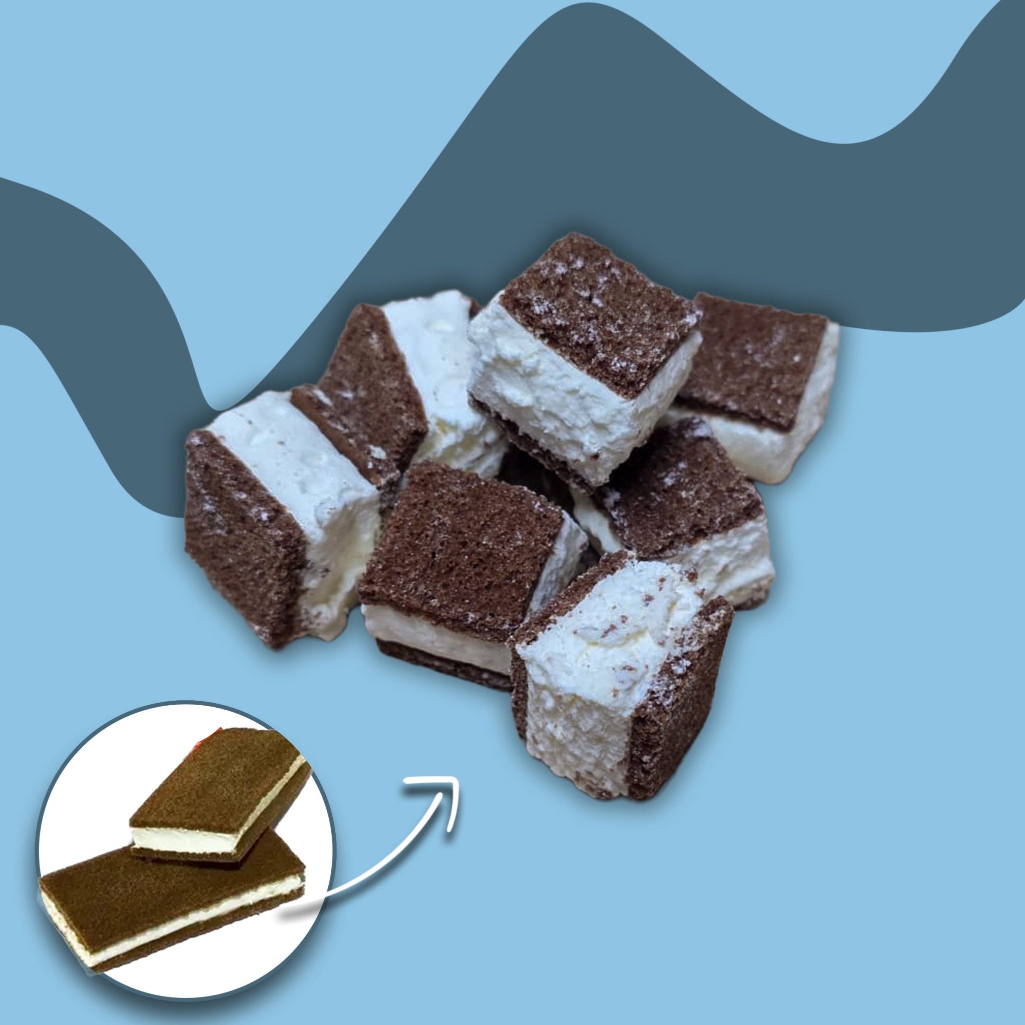 Gefriergetrocknete Milch Sandwich Bites - Snack Shark