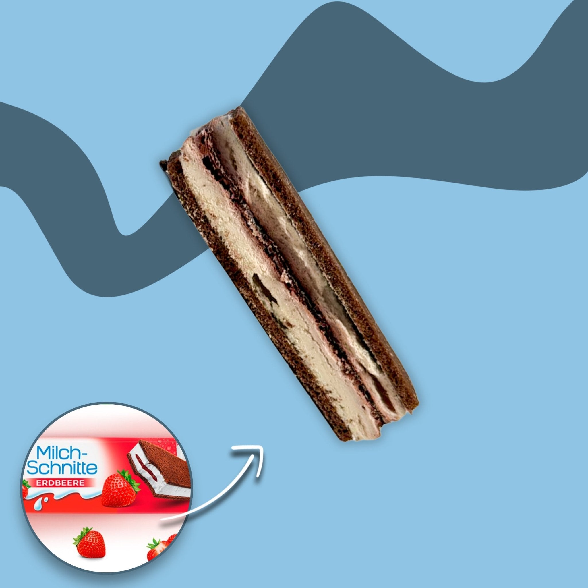 Gefriergetrocknete Milchschnitte Erdbeere - Snack Shark