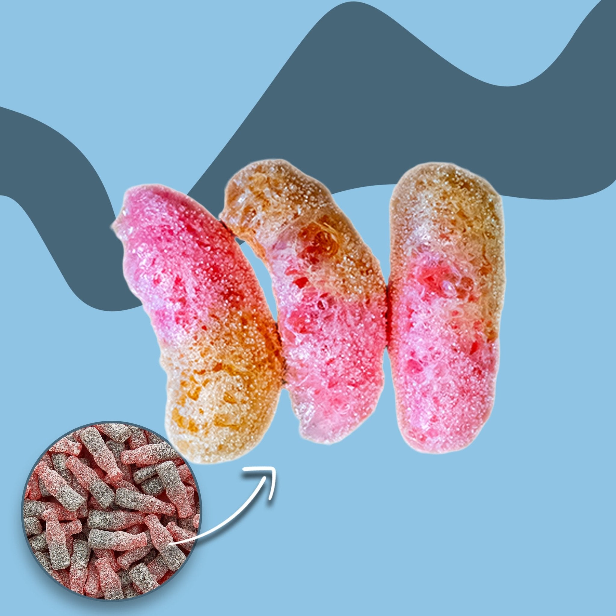 Gefriergetrocknete Saure Kirsch - Cola - Snack Shark