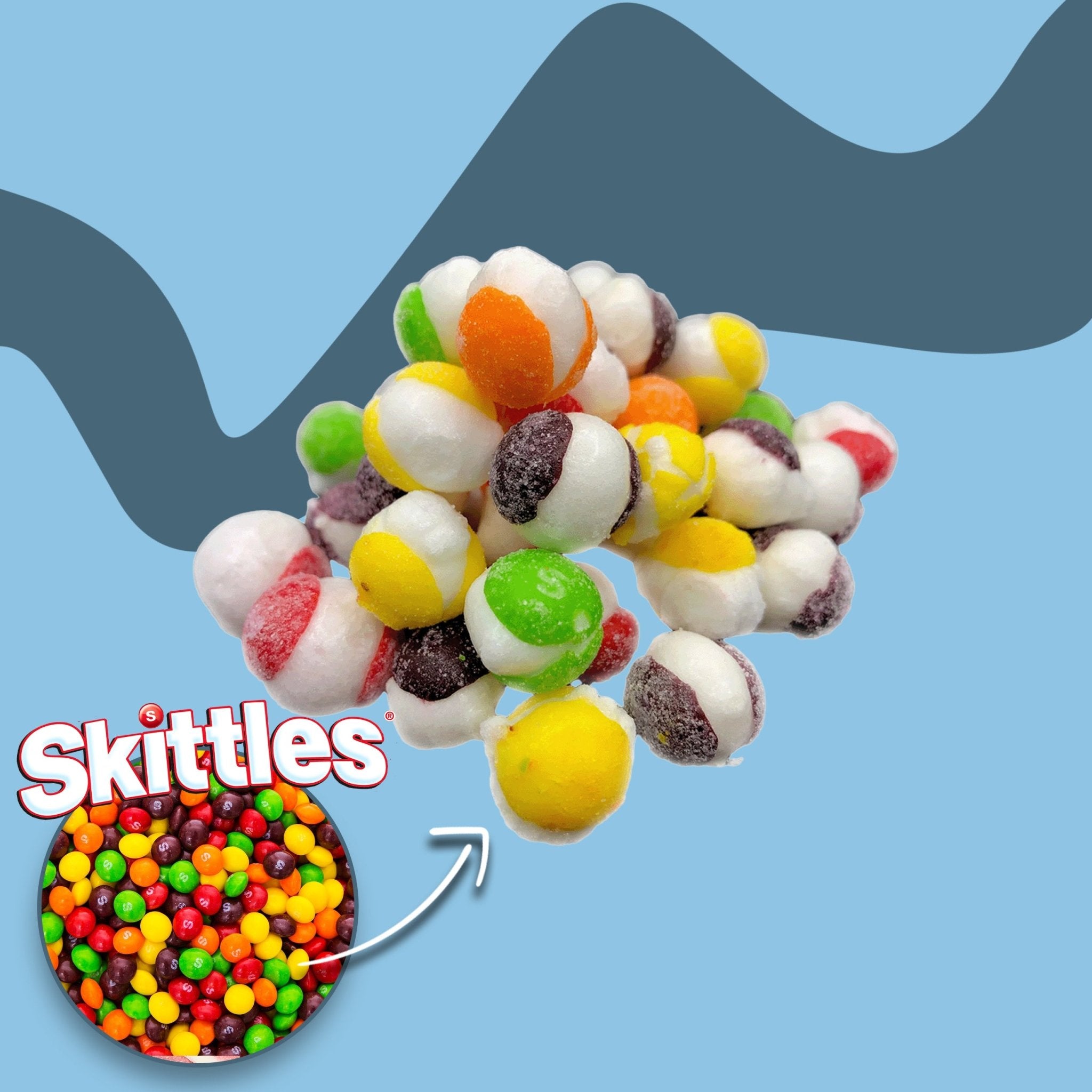 Gefriergetrocknete Skittles - Snack Shark