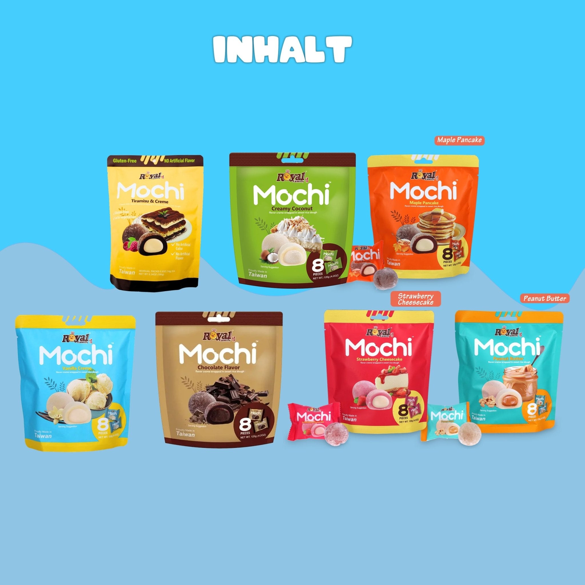 Mochi Bundle – 7 Sorten aus Taiwan 🍡✨ - Snack Shark