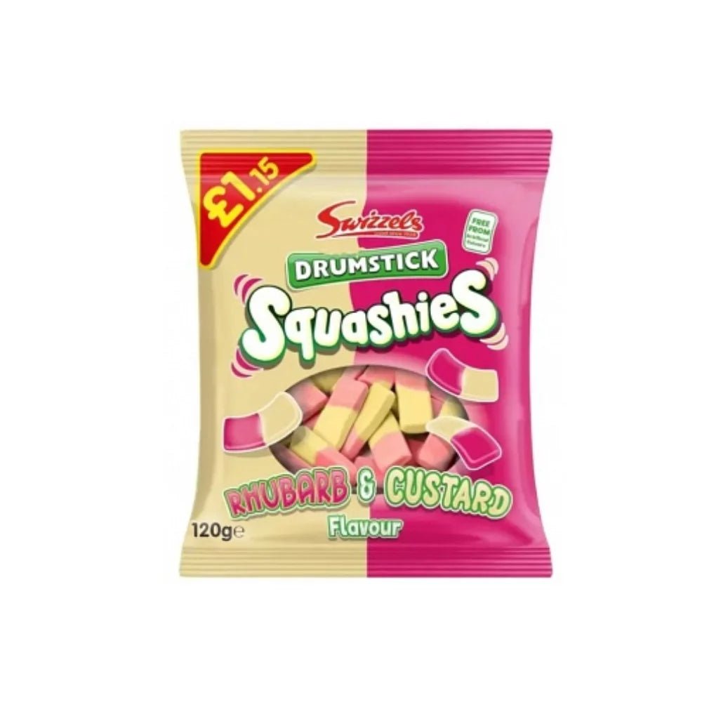 Swizzels - Squashies - Rhubarb & Custard - 120g - Snack Shark