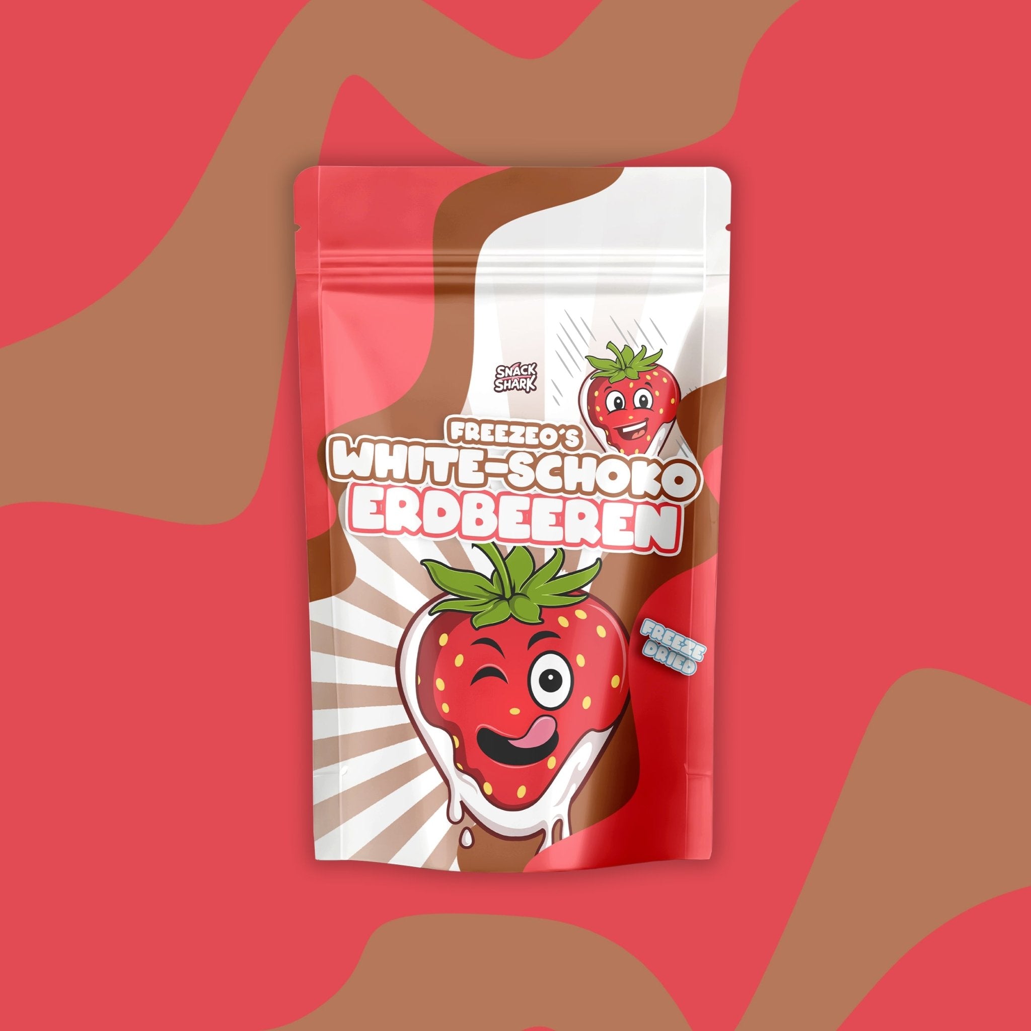 White Schoko Erdbeeren 100g - Snack Shark
