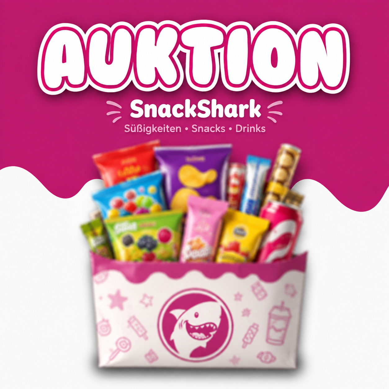 SnackShark Live Auktion – Süßigkeiten, Snacks & Drinks