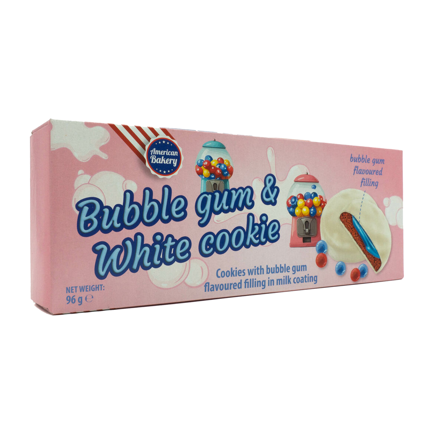 American Bakery Bubble Gum and white Cookie 96g