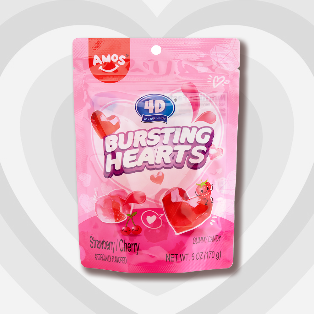 Gefüllte Herz-Gummibonbons Erdbeer & Kirsche