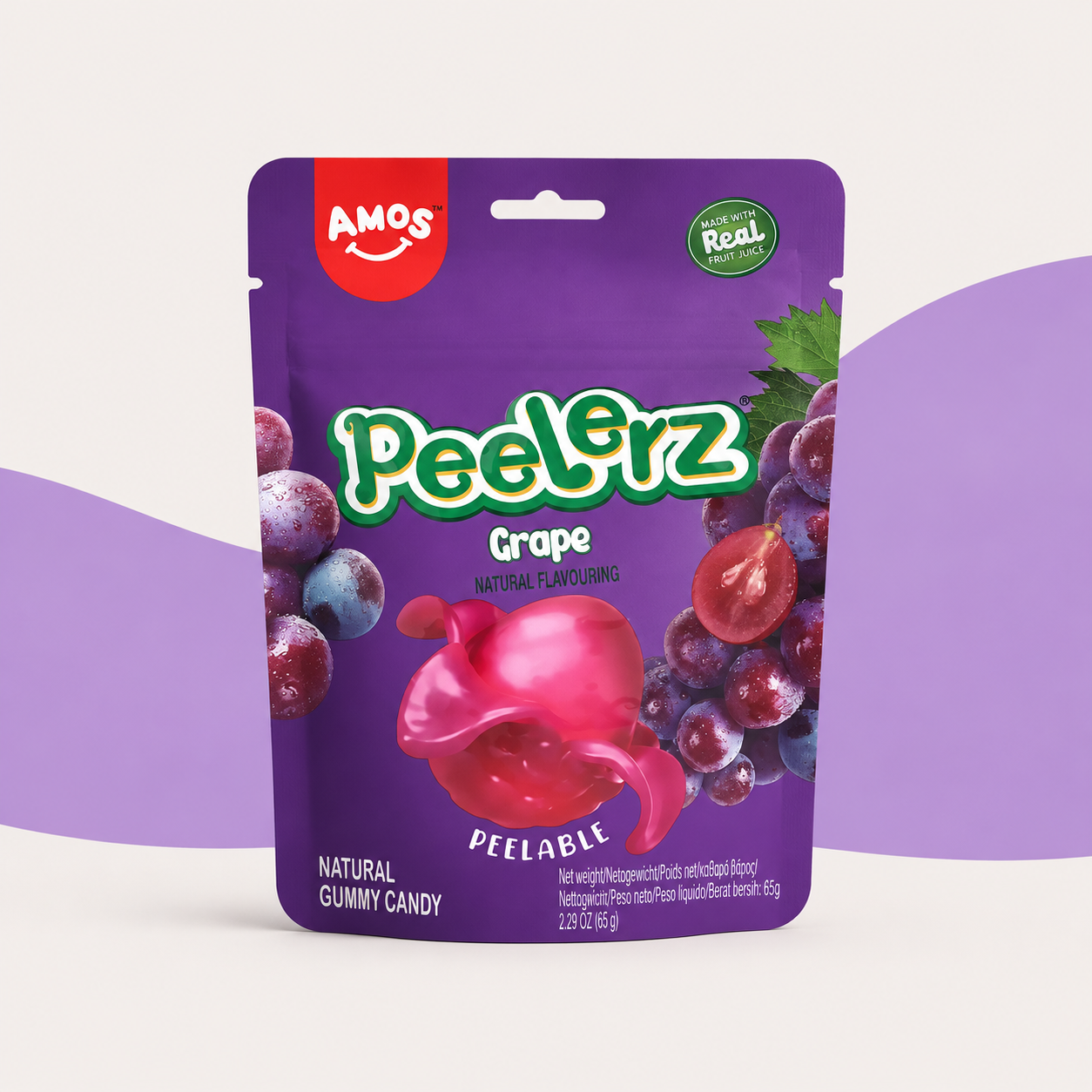 Amos Peel Off Grape 65 g