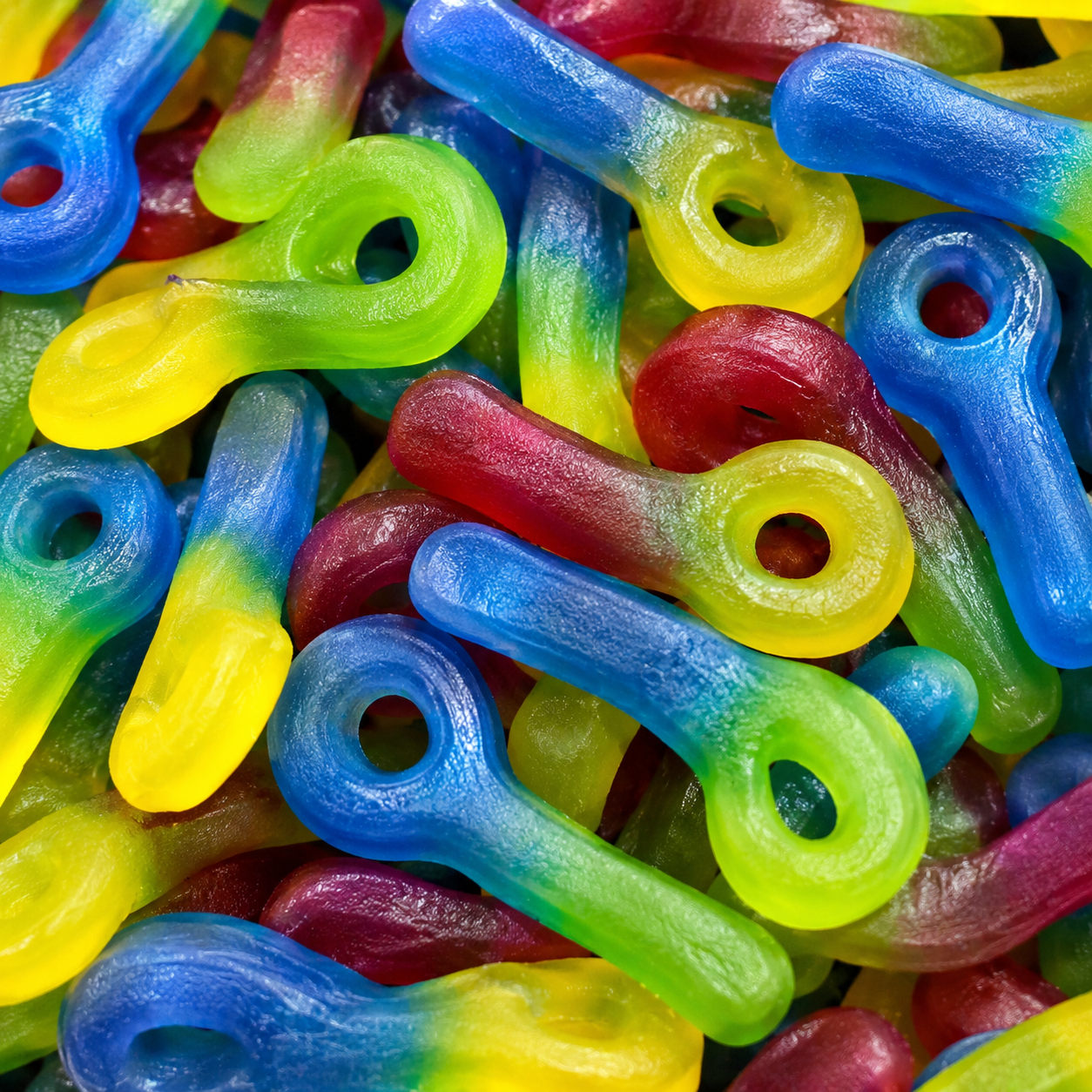 Blau-Bunte Schnuller