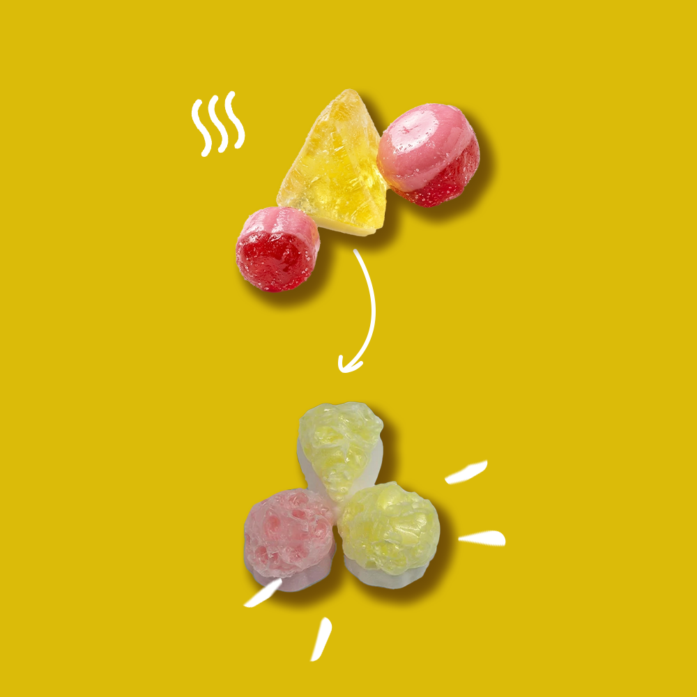 Gefriergetrocknete Bunte Törtchen