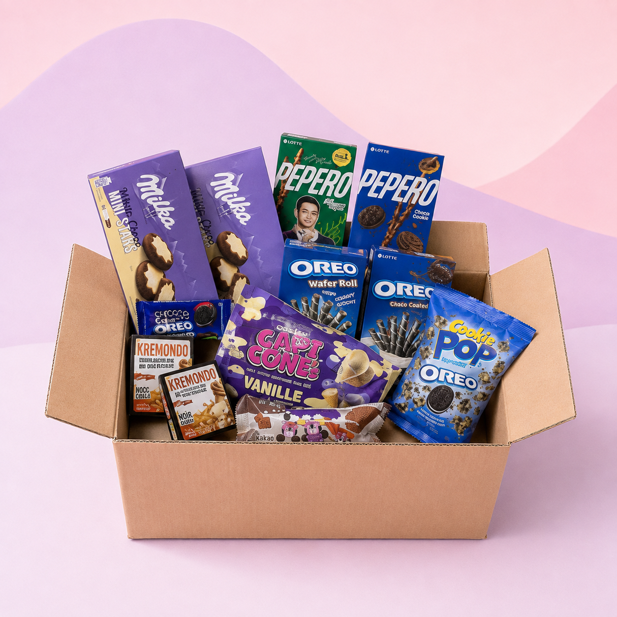 Cookies Box 12-teilig – Oreo, Pepero, Milka & internationaler Keks-Mix (Kopie)