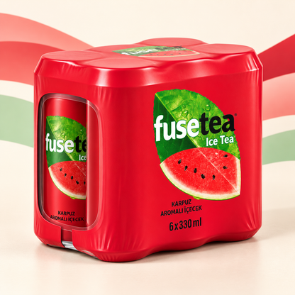 Fuse Tea Wassermelone als 6er-Pack mit sechs Dosen zu je 330 ml