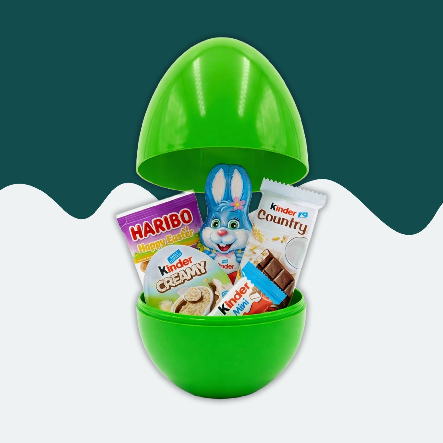 Oster Snack Ei Box mit Kinder & Haribo