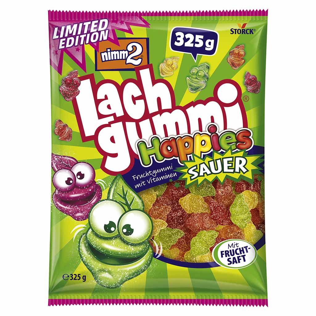 Lachgummi Happies sauer