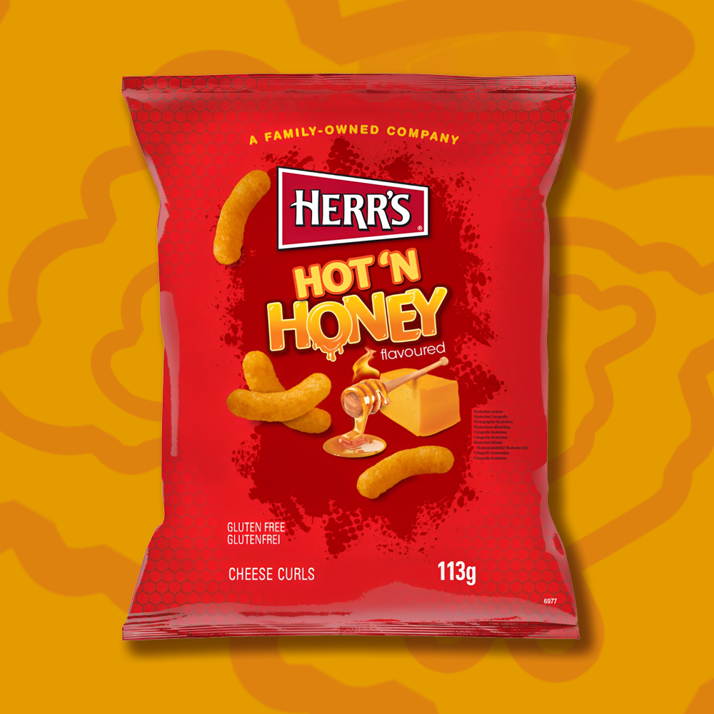 Herr’s Hot’n Honey Cheese Curls 113g