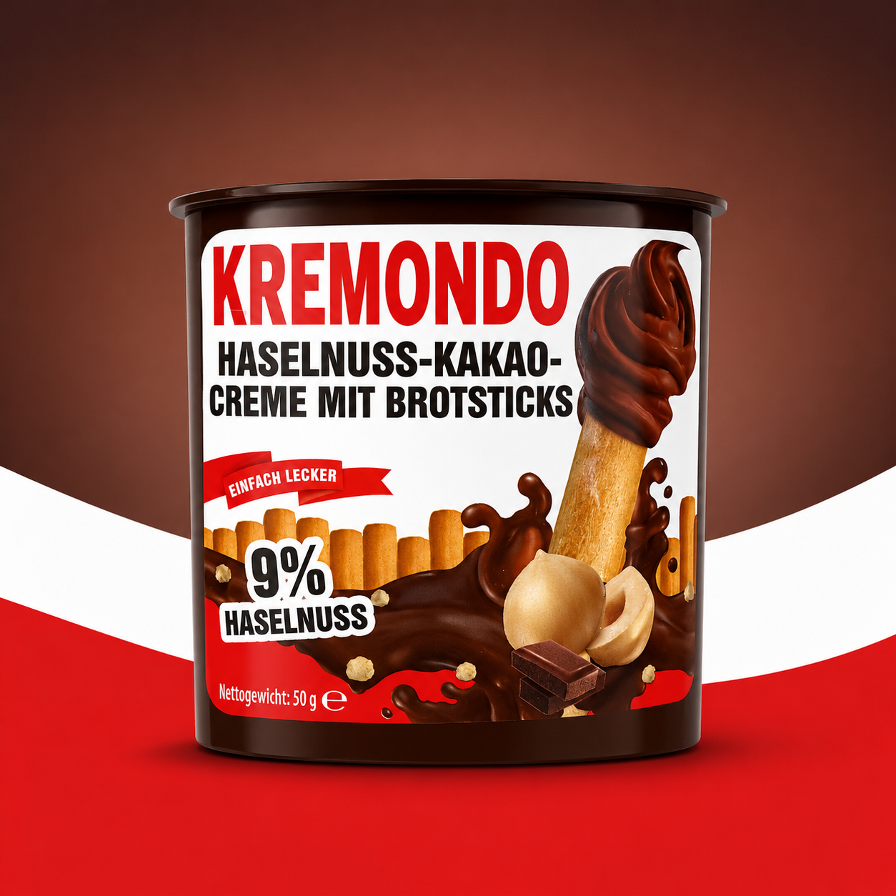 Kremondo Brotsticks Haselnuss