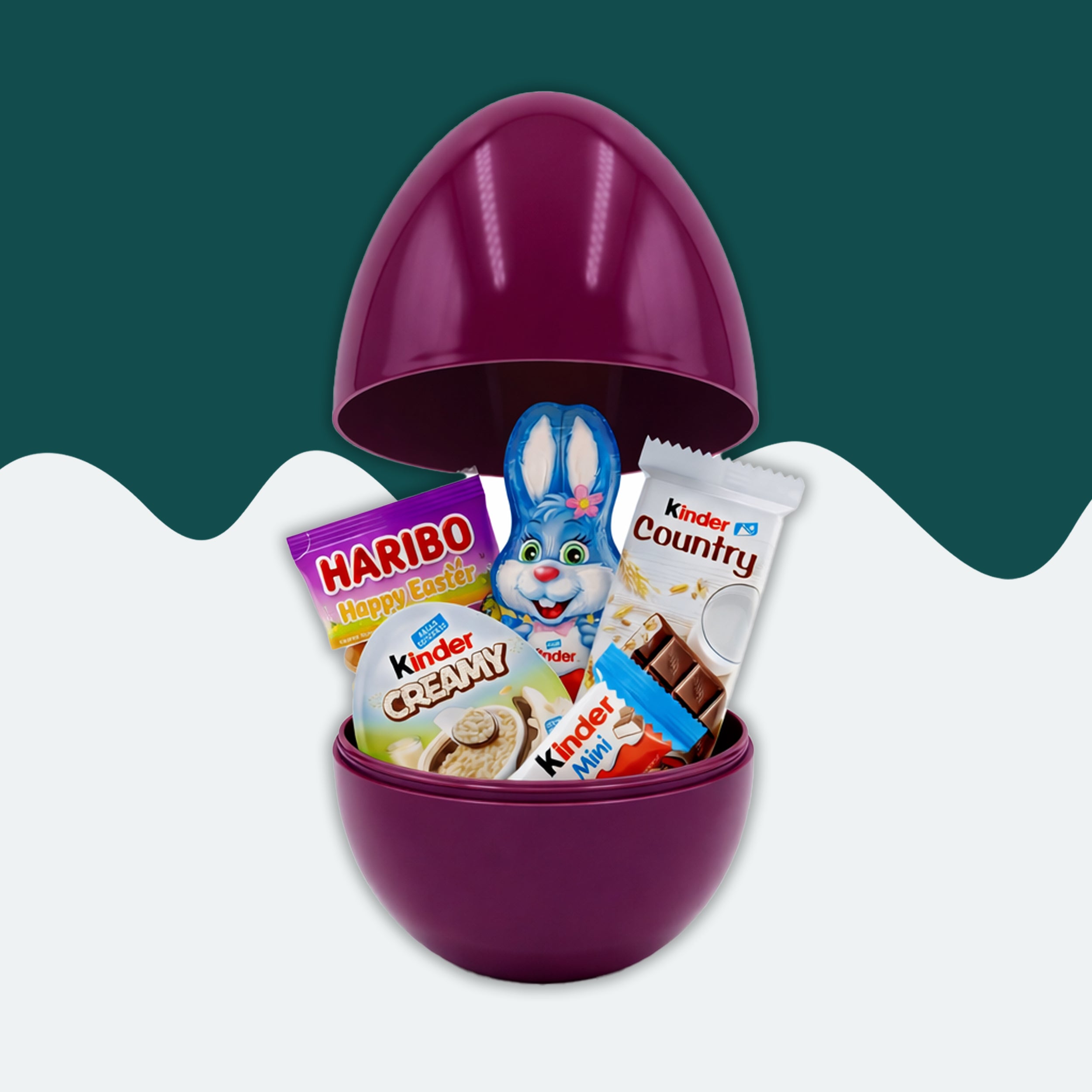 Oster Snack Ei Box mit Kinder & Haribo