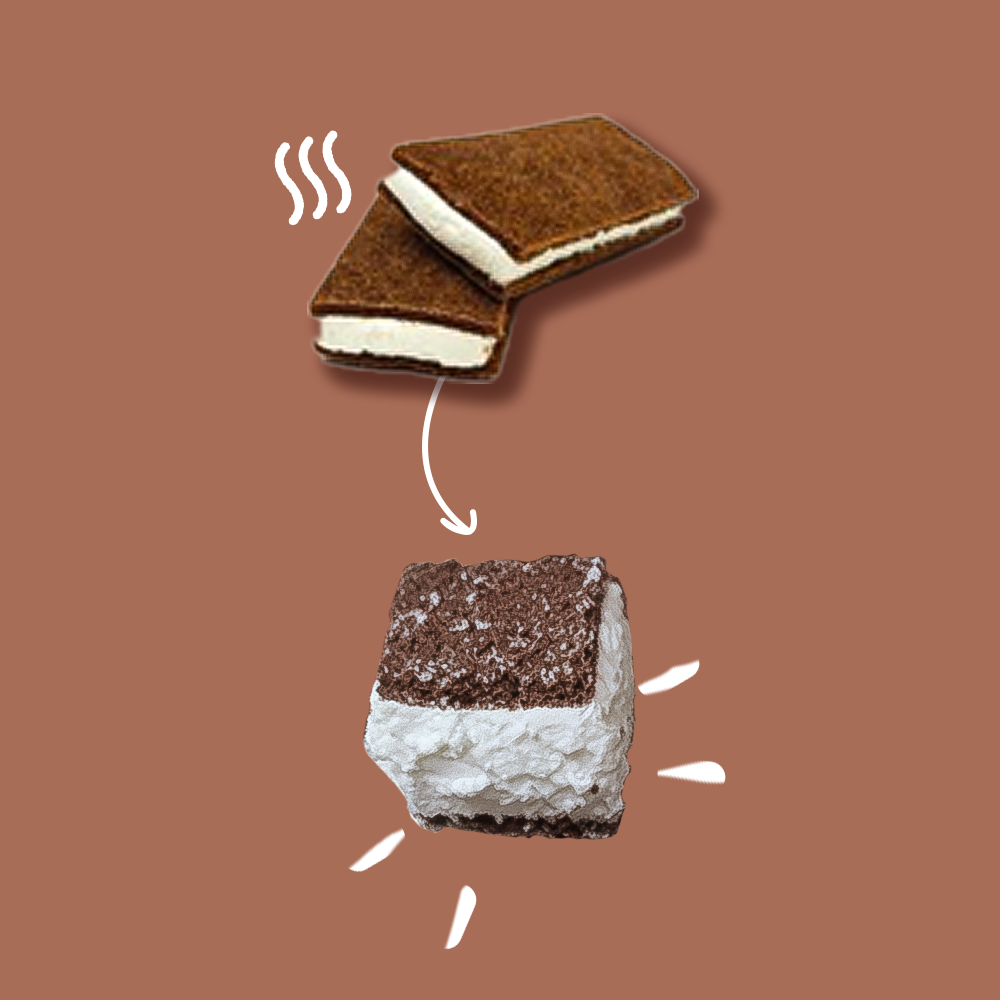 Gefriergetrocknete Milch Sandwich Bites