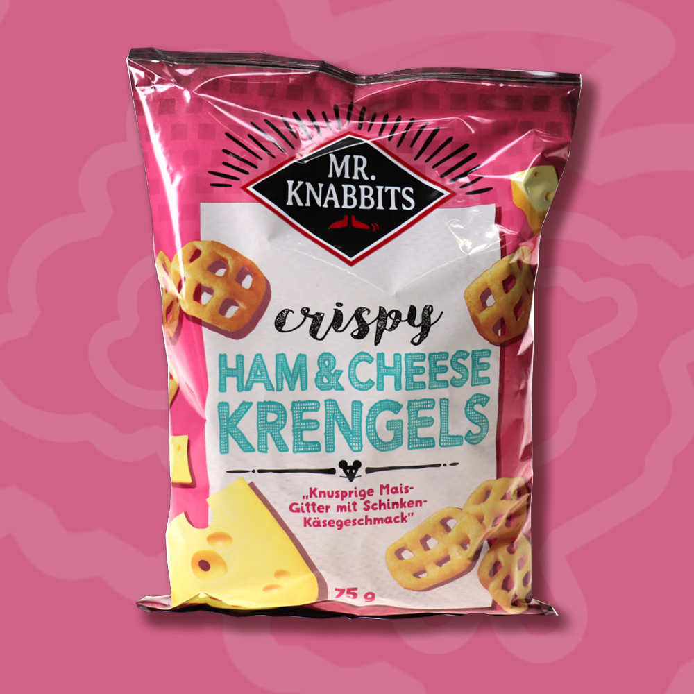 Mr Knabbits Krengels Ham & Cheese – 75g