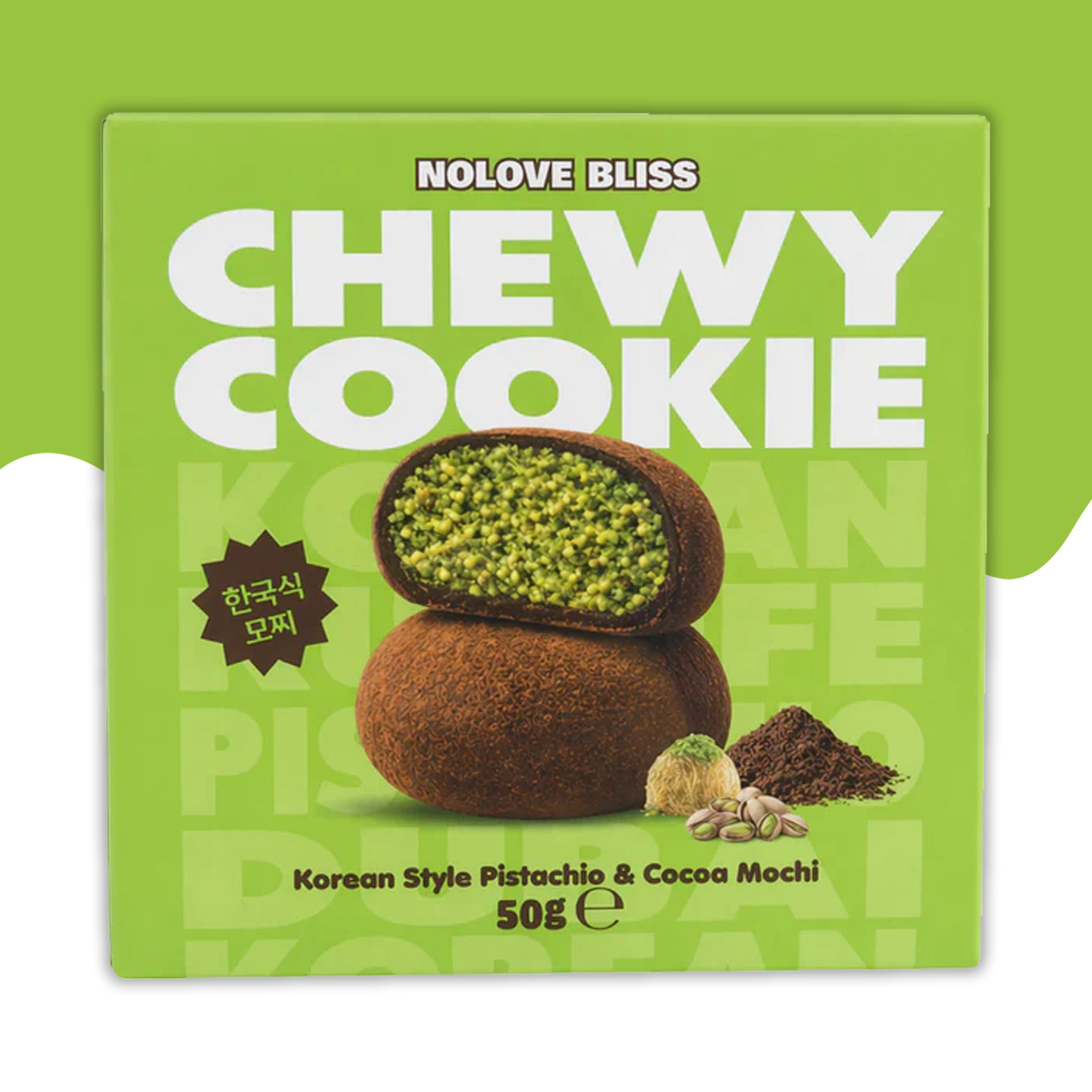 NoLove Bliss Pistachio Cocoa Mochi