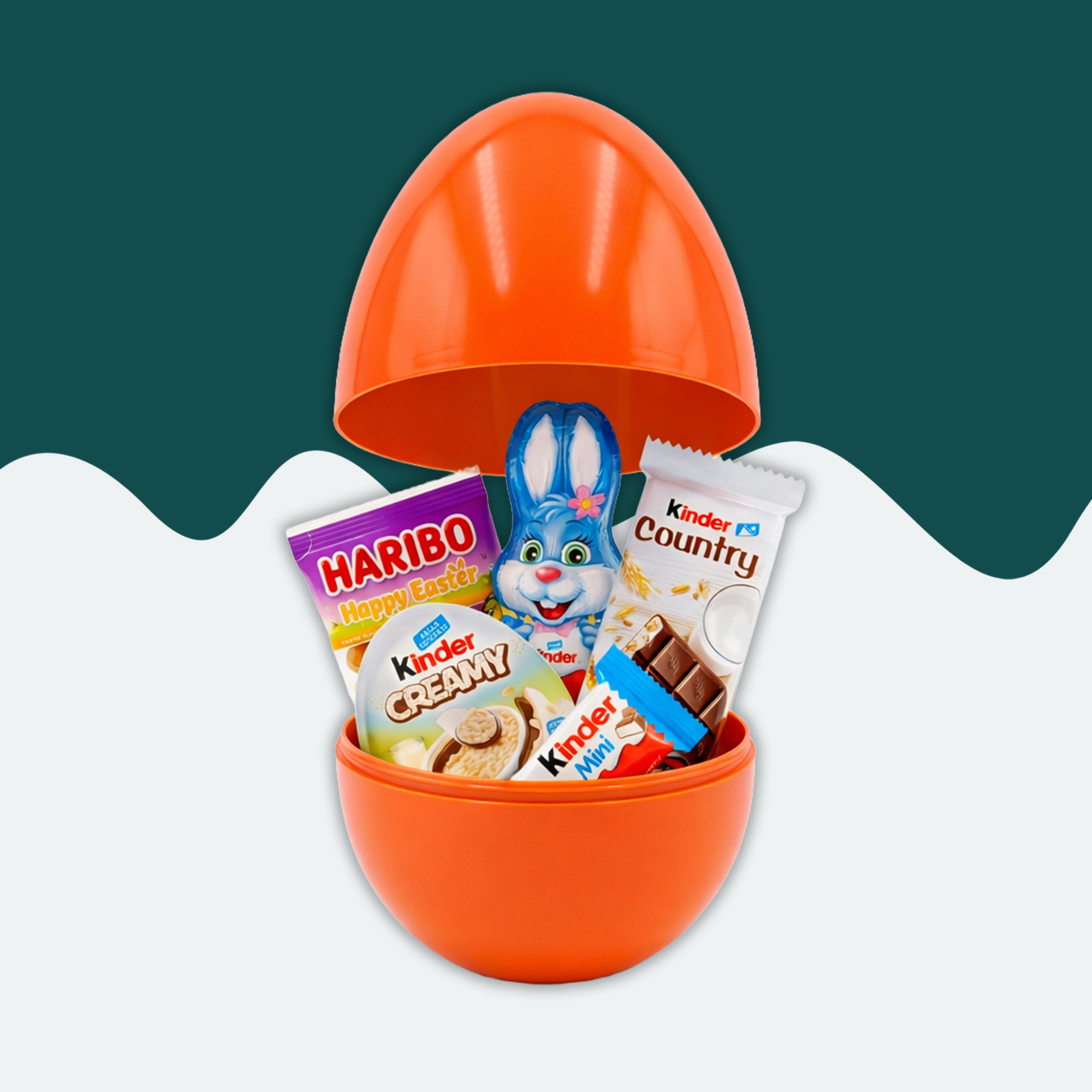 Oster Snack Ei Box mit Kinder & Haribo