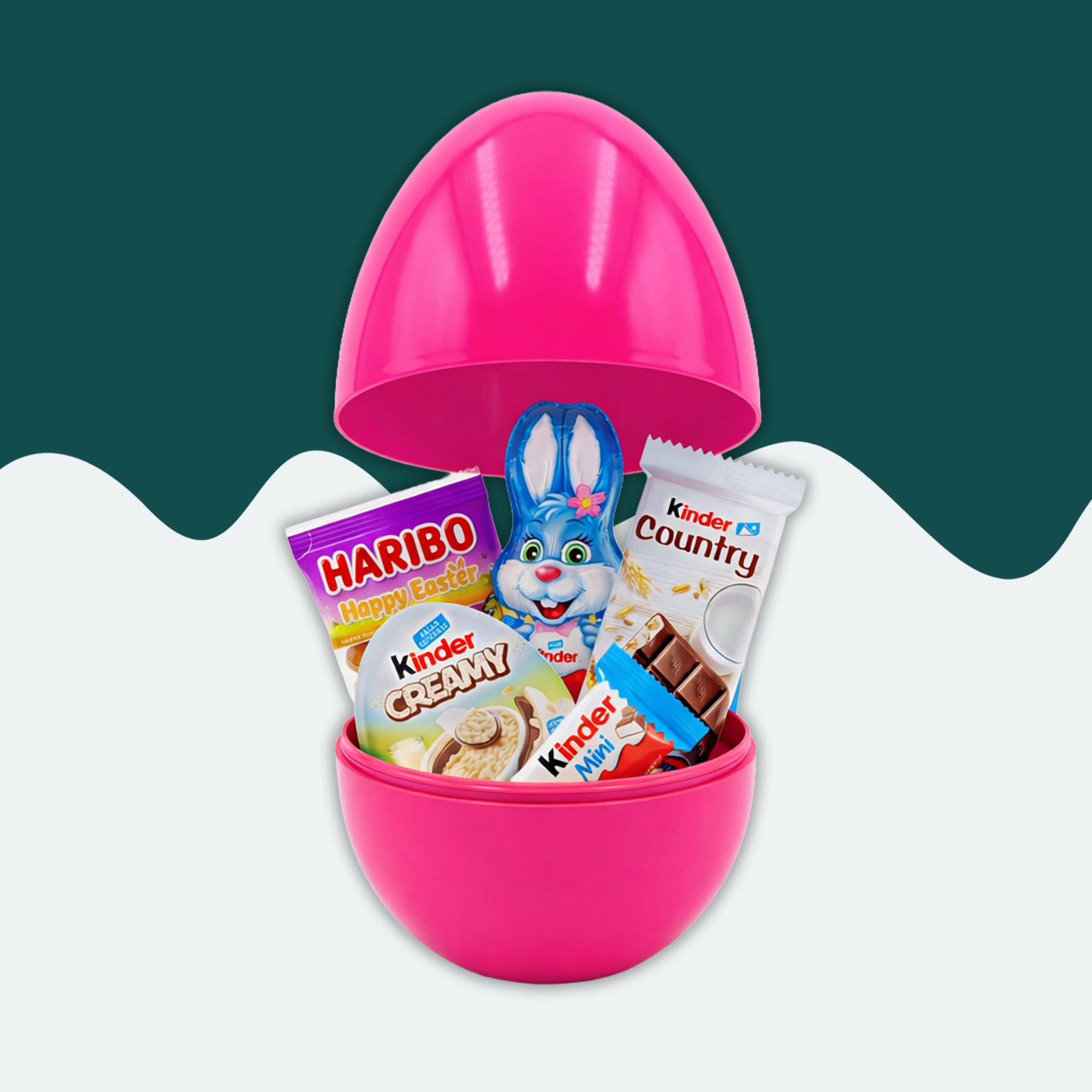Oster Snack Ei Box mit Kinder & Haribo