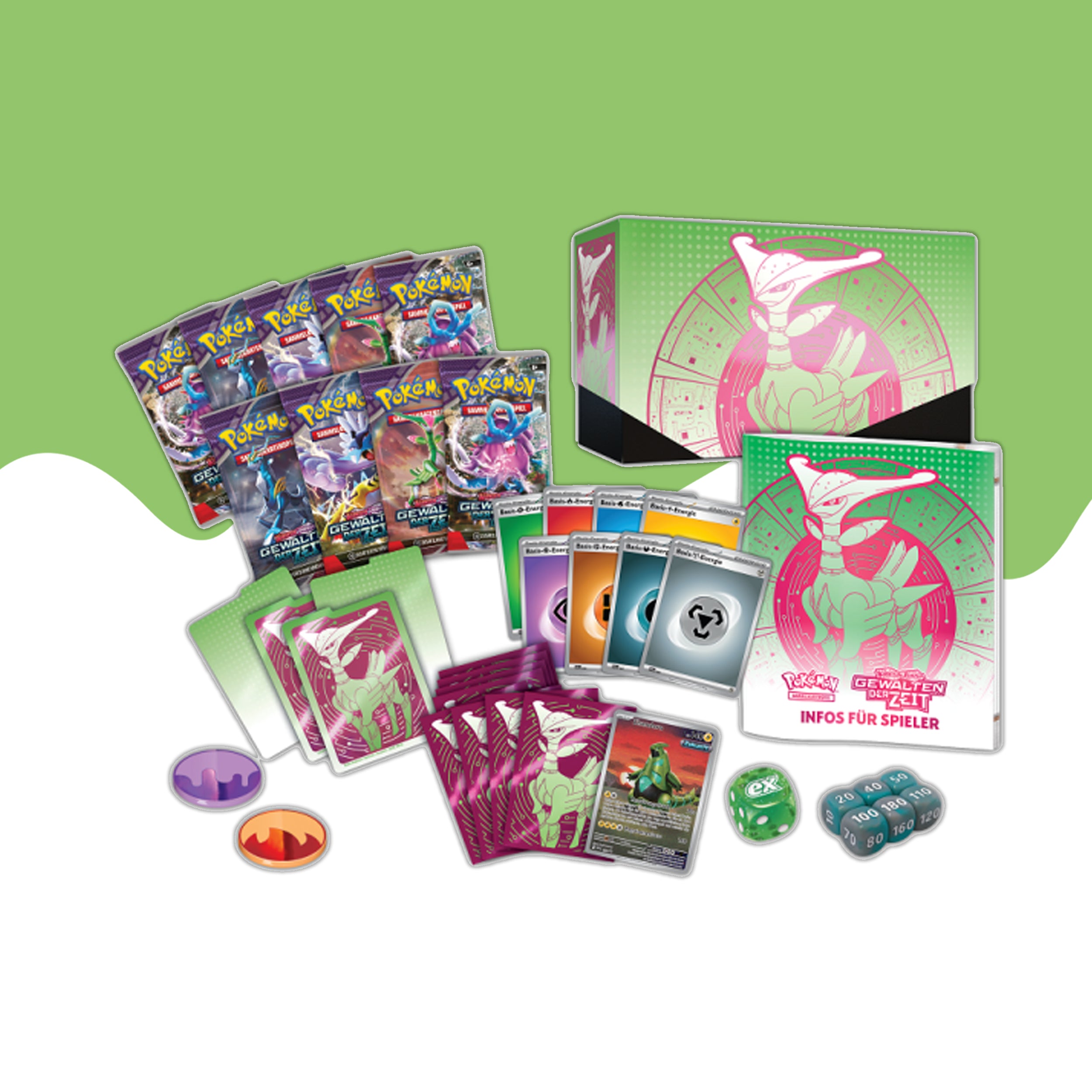 Pokémon Gewalten der Zeit Eisenblatt Top Trainer Box Deutsch