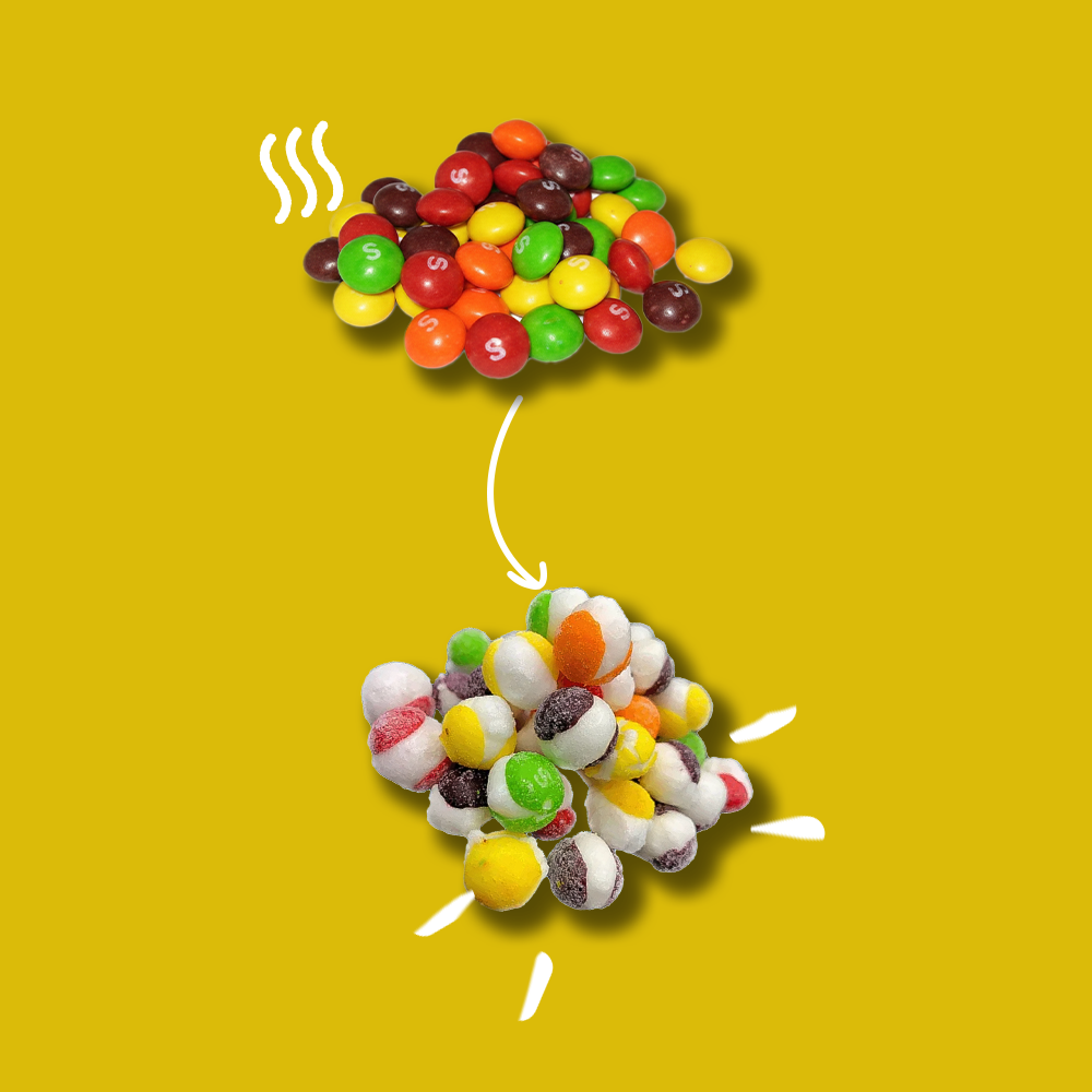 Gefriergetrocknete Skittles Mix