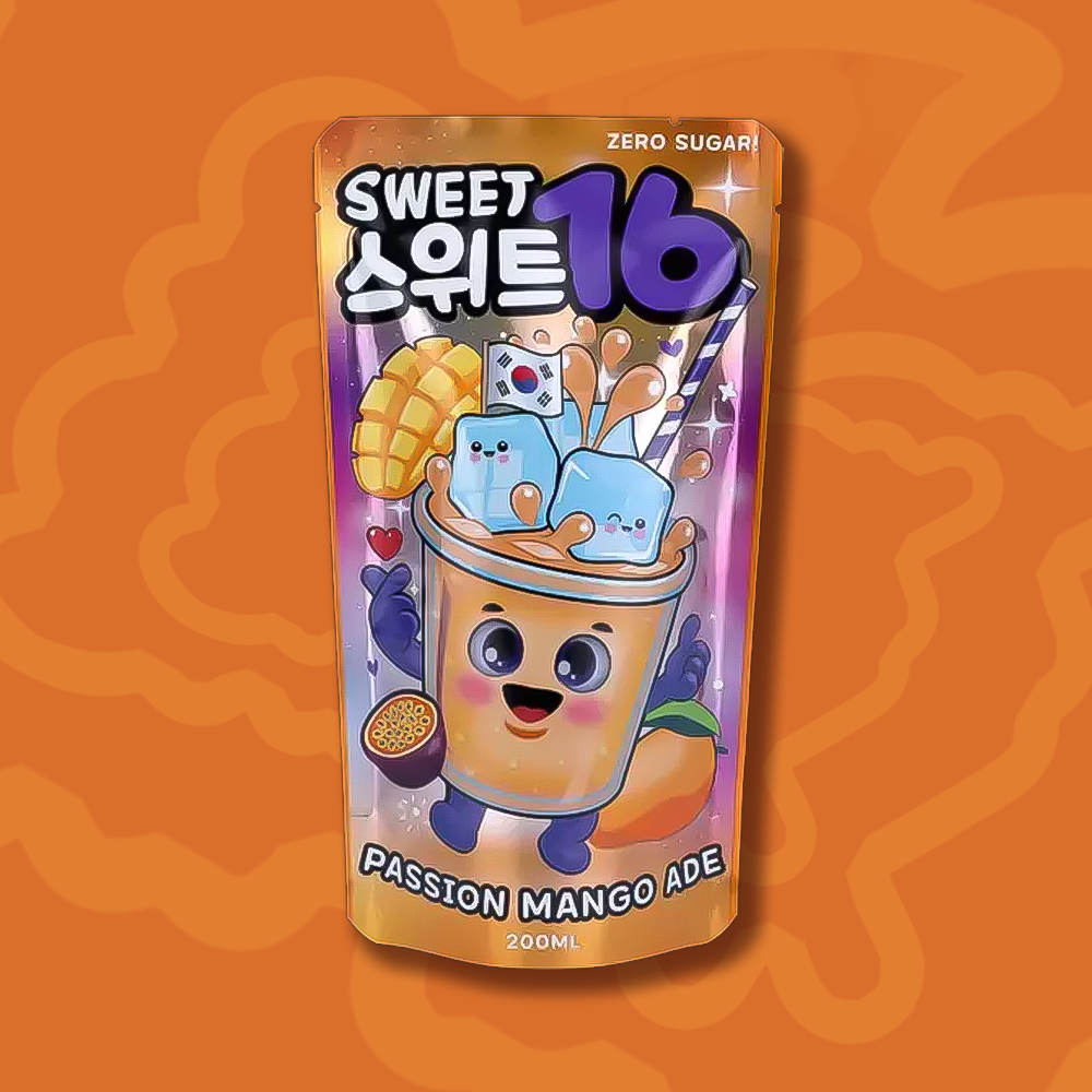 Sweet 16 Passion Mango Ade Zero 200ml
