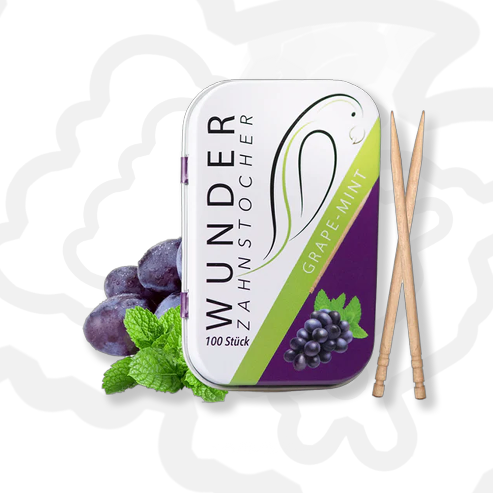 Wunder Zahnstocher Metalldose – alle Sorten 🍏🫐🍑