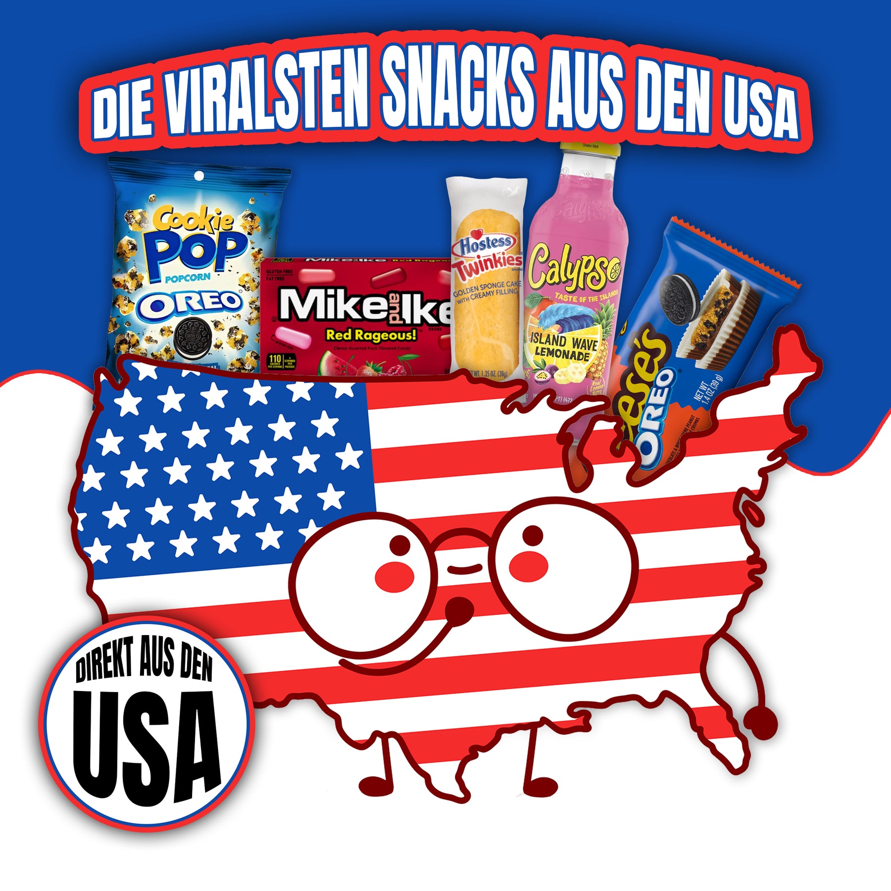 USA Snack Box mit amerikanischen Snacks