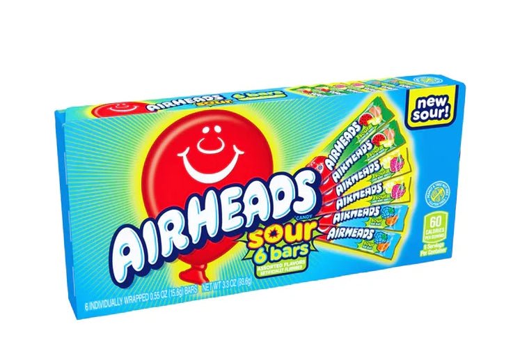 Airheads Sour 6 Bars 93,6 g - Snack Shark