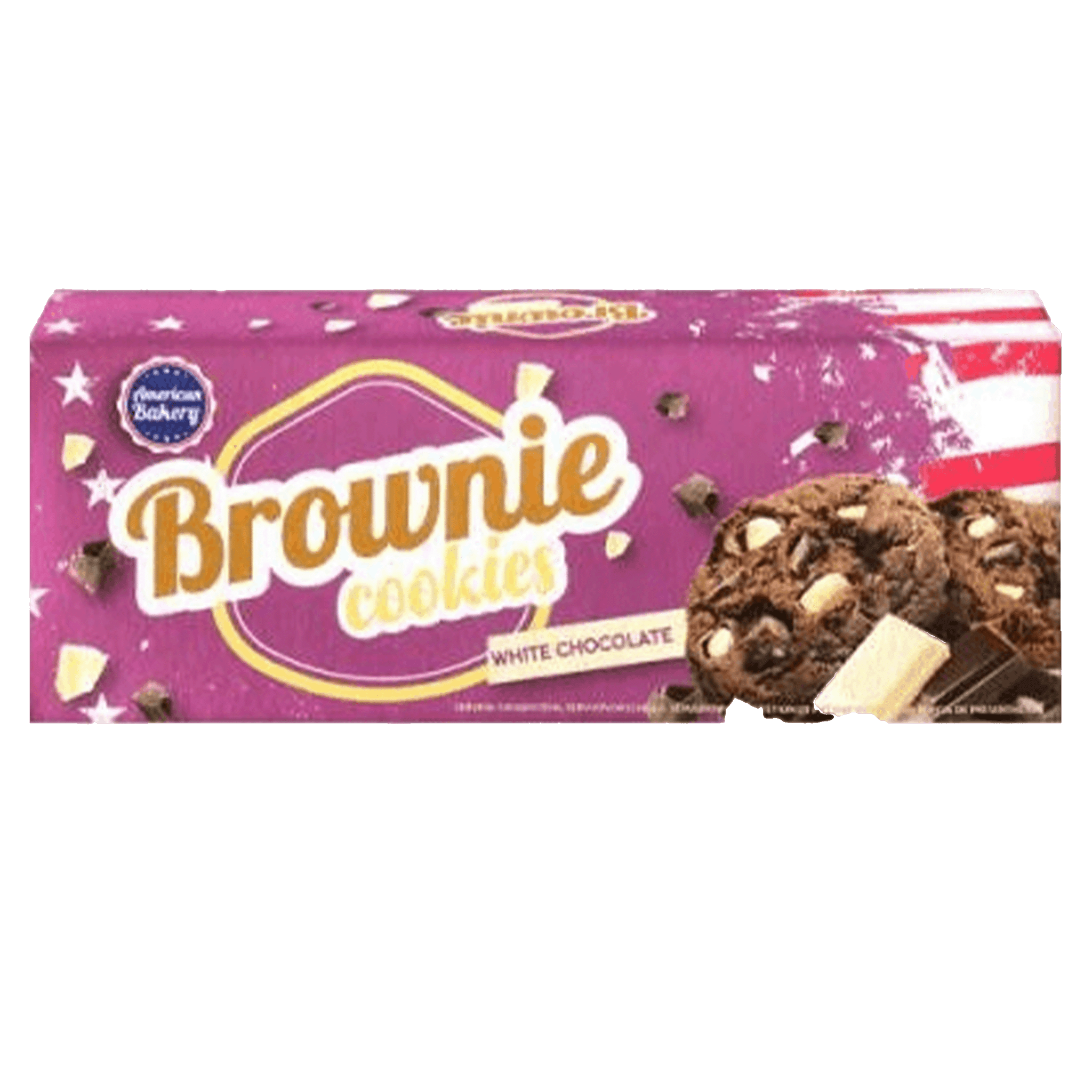 American Bakery Brownie Cookies White Chocolate 106g - Snack Shark