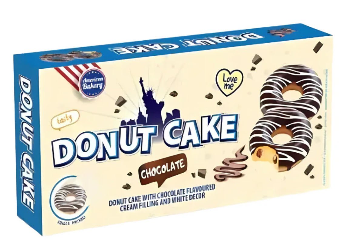 American Bakery Donut Cake Chocolate 135g - Snack Shark