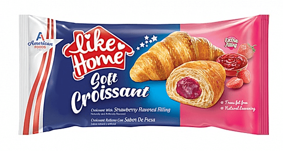 American Food - Like Home Soft Croissant Strawberry 40g - Snack Shark