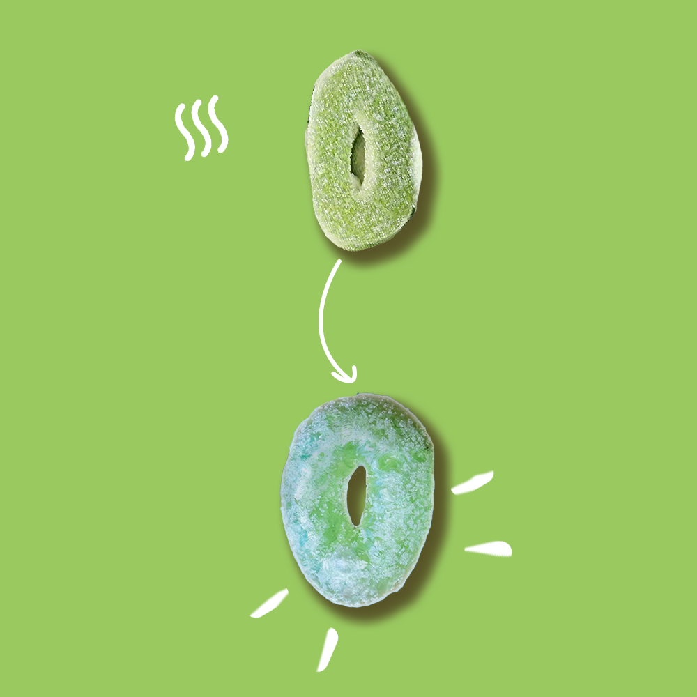 Gefriergetrocknete Apfelringe