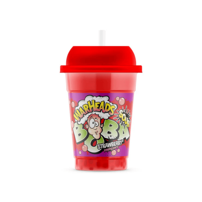 Warheads Boba Sour Strawberry Drink
