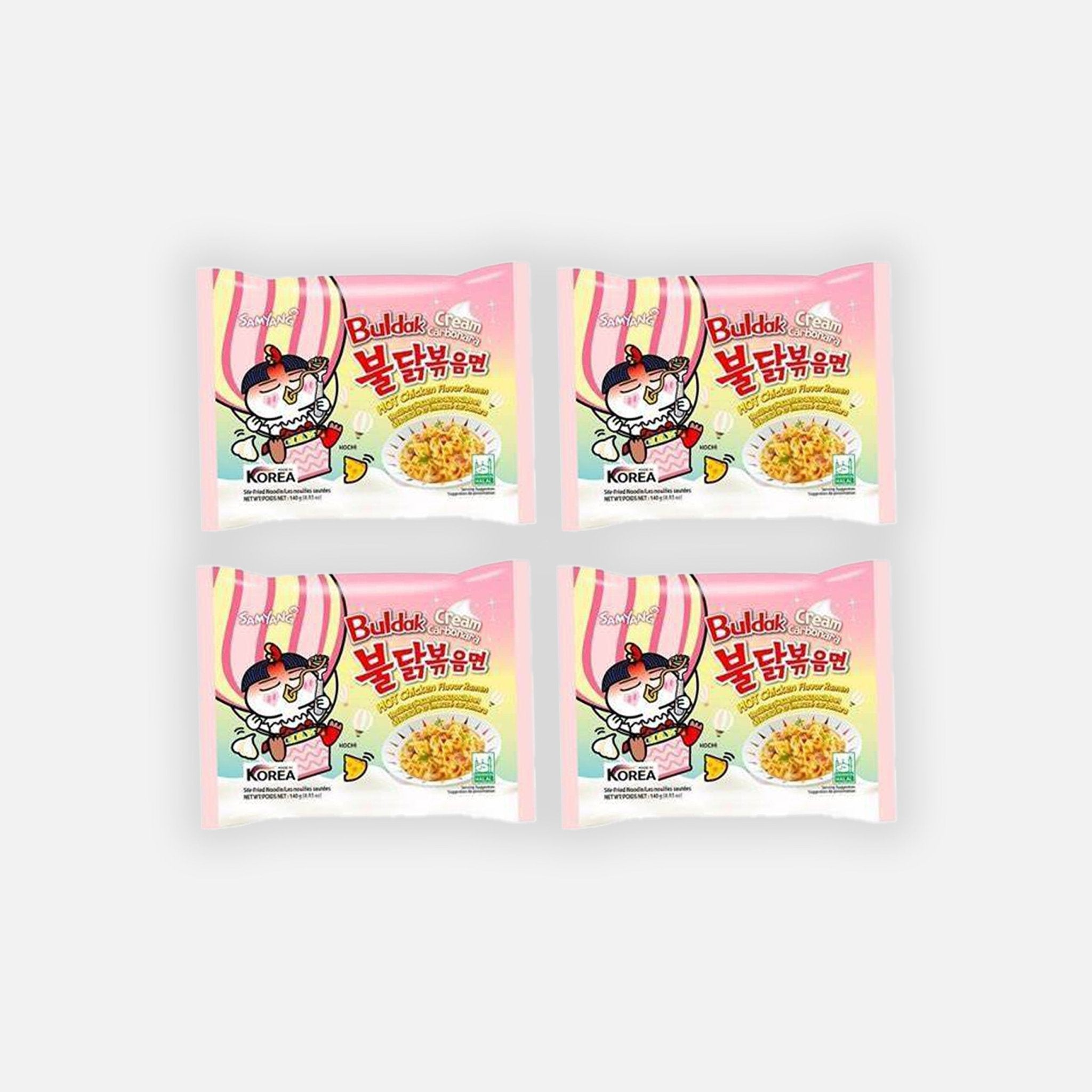 Buldak Ramen Creamy Carbonara Box 4x140g - Snack Shark