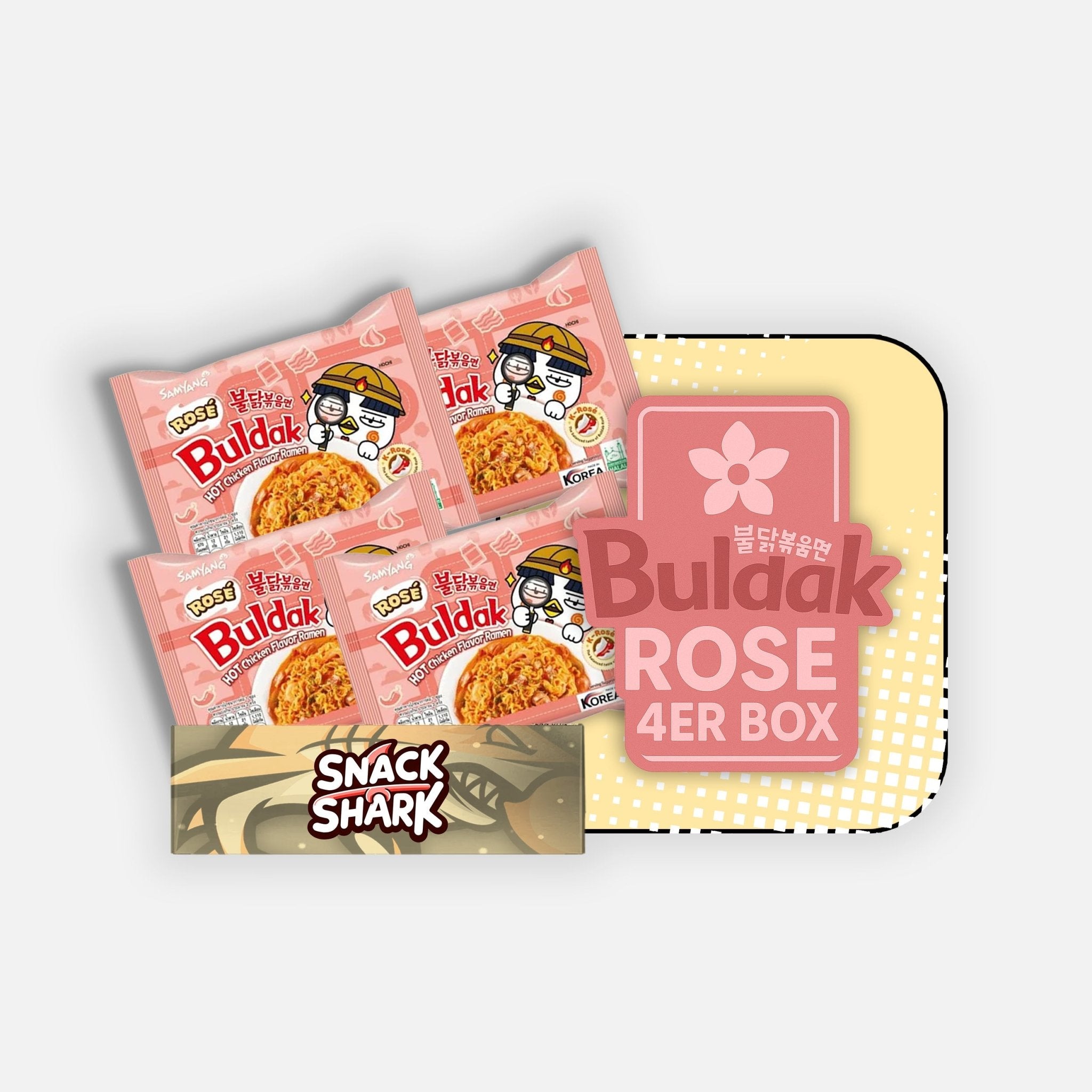 Buldak Ramen Rosé Box – 4x140g - Snack Shark