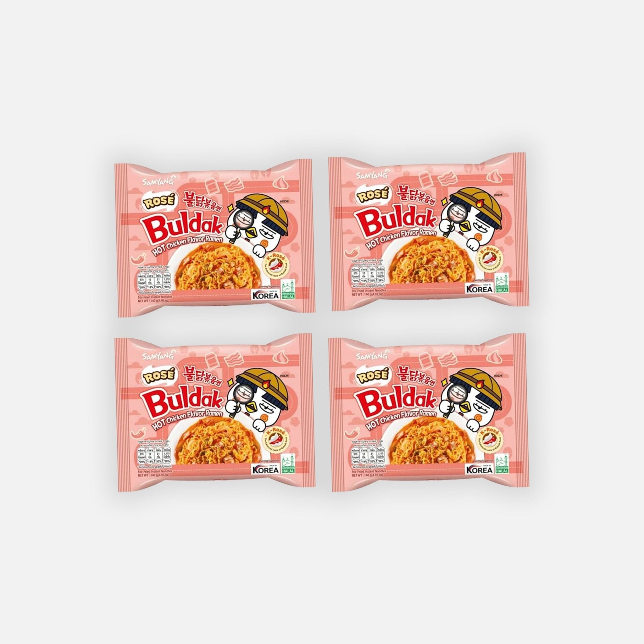 Buldak Ramen Rosé Box – 4x140g - Snack Shark