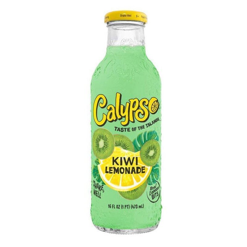 Calypso - Kiwi Lemonade - Glasflasche - 473 ml - Snack Shark