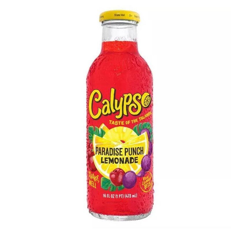 Calypso - Paradise Punch Lemonade - Glasflasche - 473 ml - Snack Shark