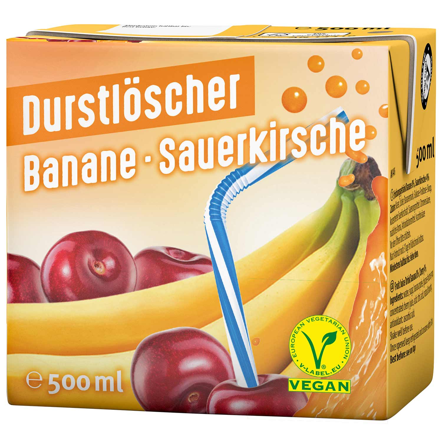 Durstlöscher Banane - Sauerkirsche 500ml - Snack Shark