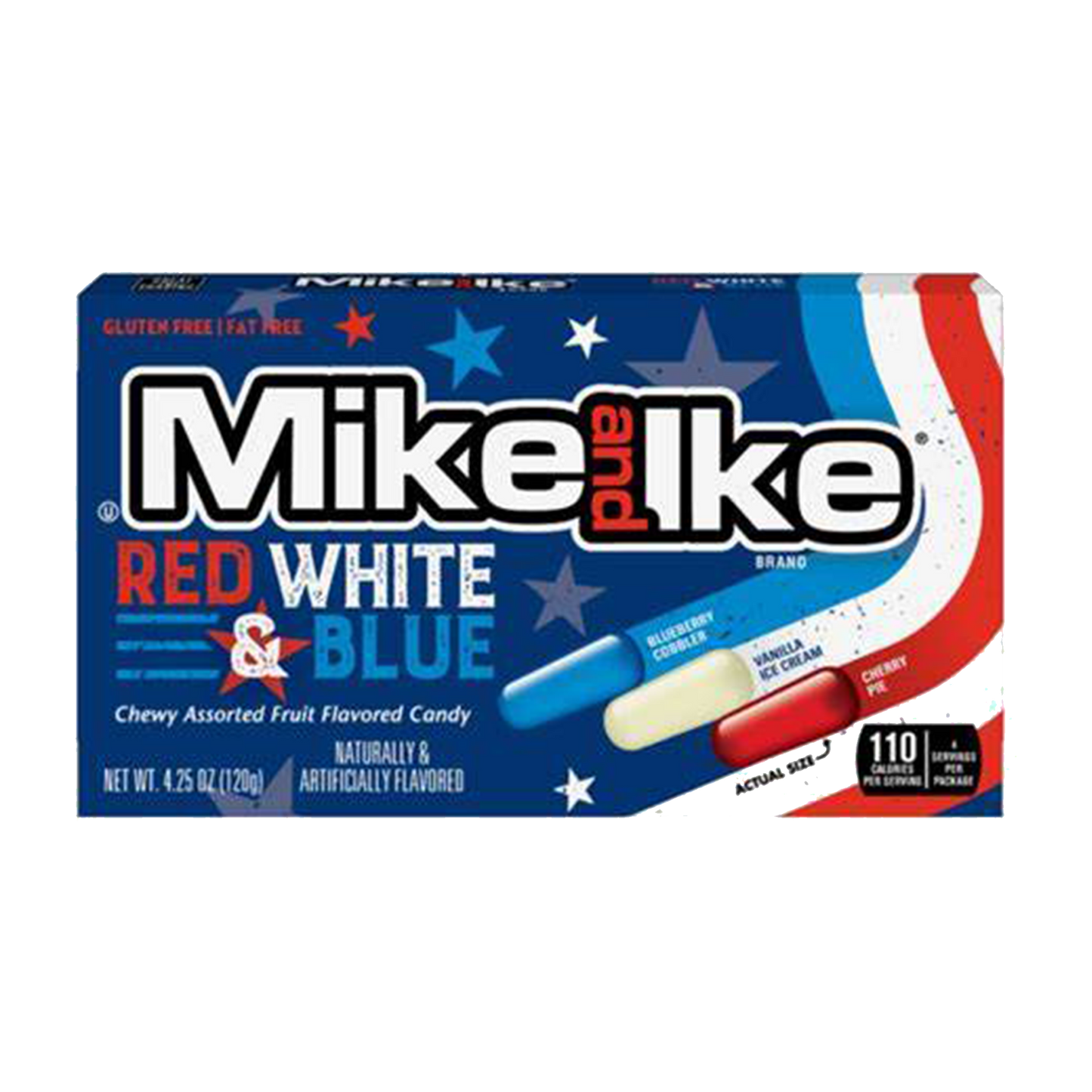 Mike and Ike Red, White & Blue 120g