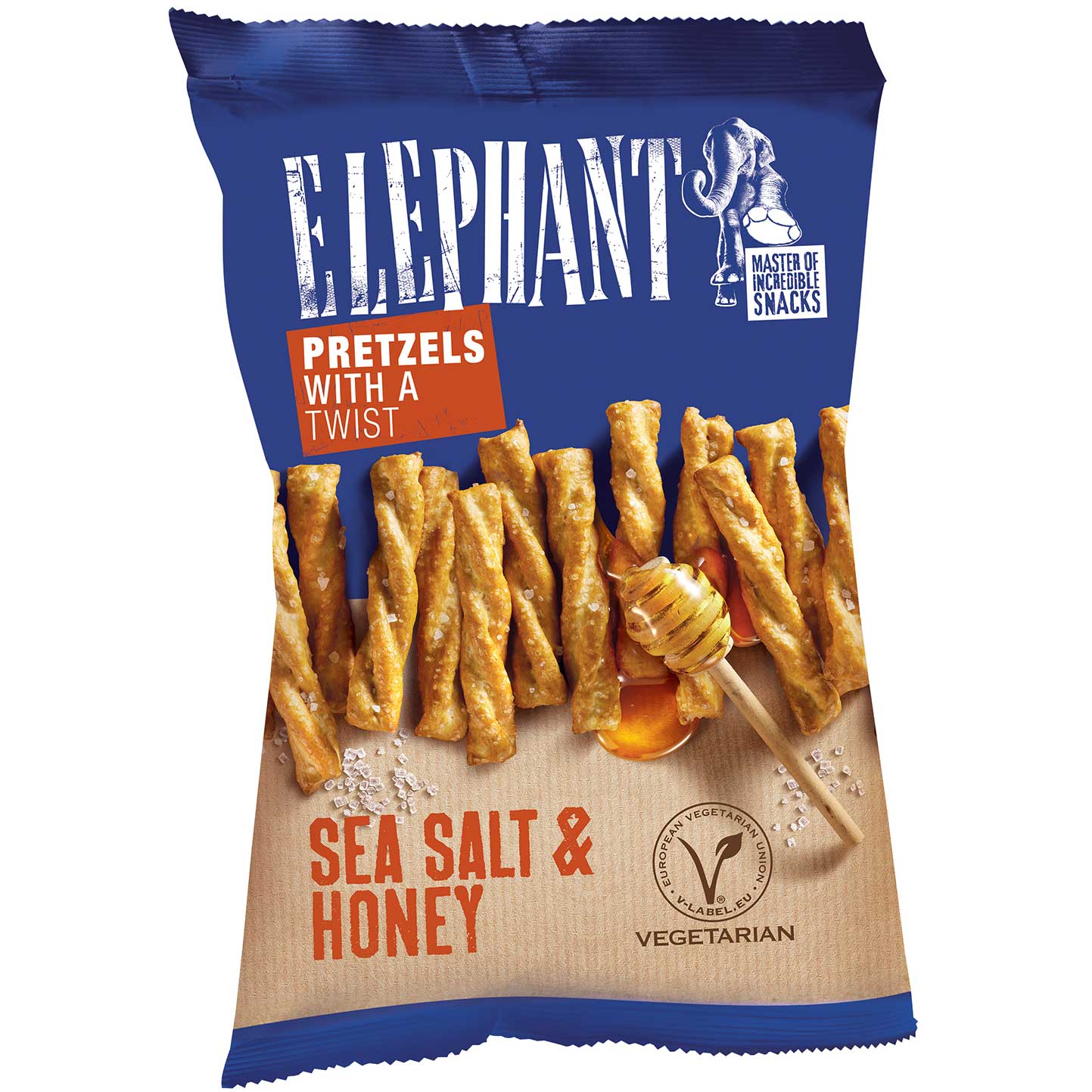 Elephant Twisted Pretzels Sea Salt & Honey 160g - Snack Shark