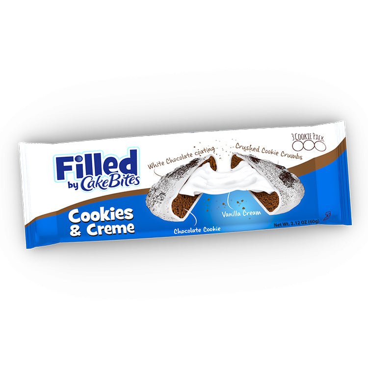 Filled by CakeBites Cookies & Creme 60g - Snack Shark