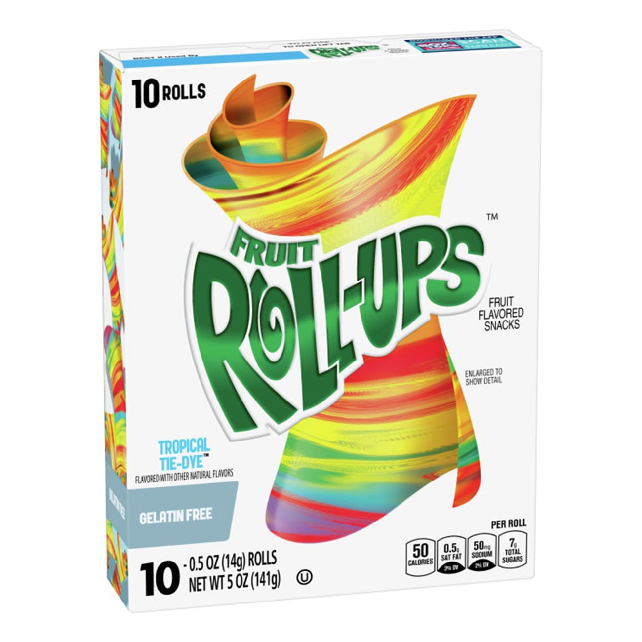 Fruit Roll - Ups Tropical Tie Dye - Snack Shark