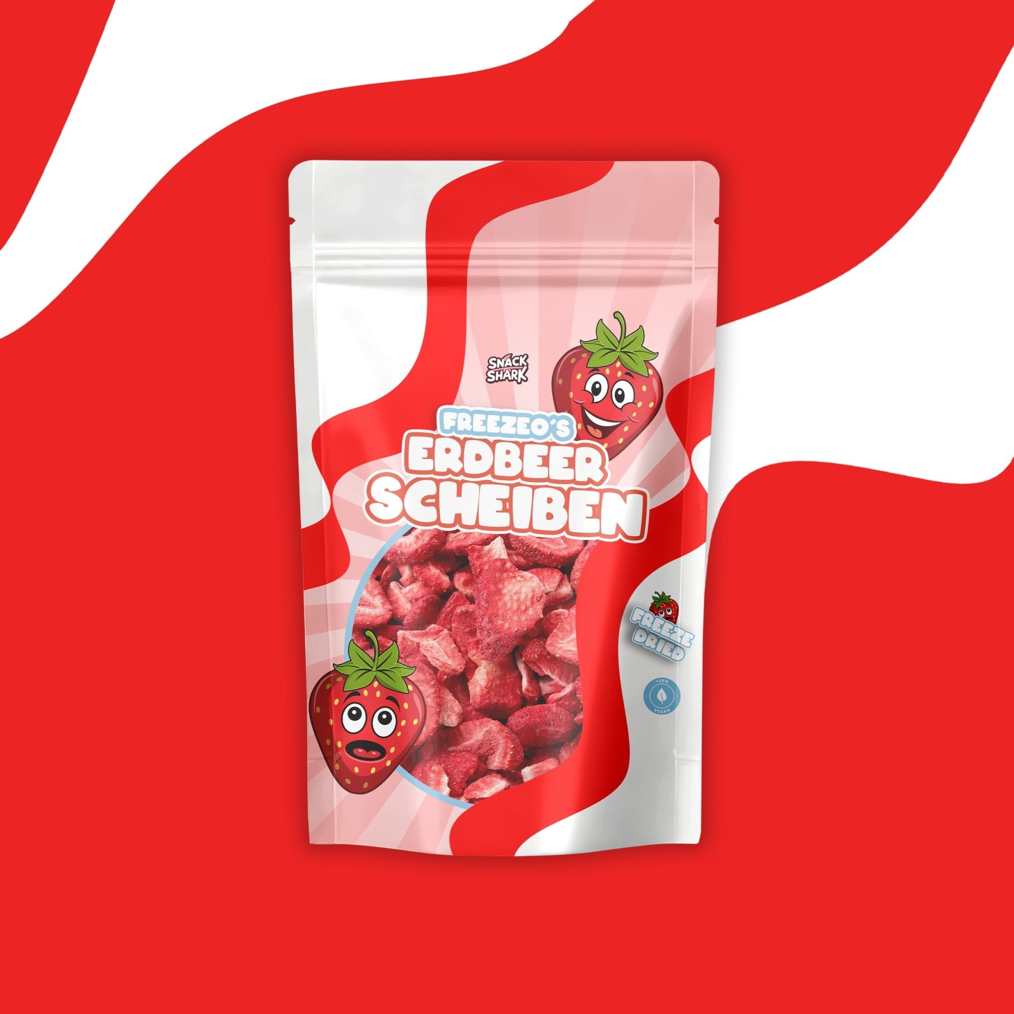Gefriergetrocknete Erdbeeren 20g - Snack Shark